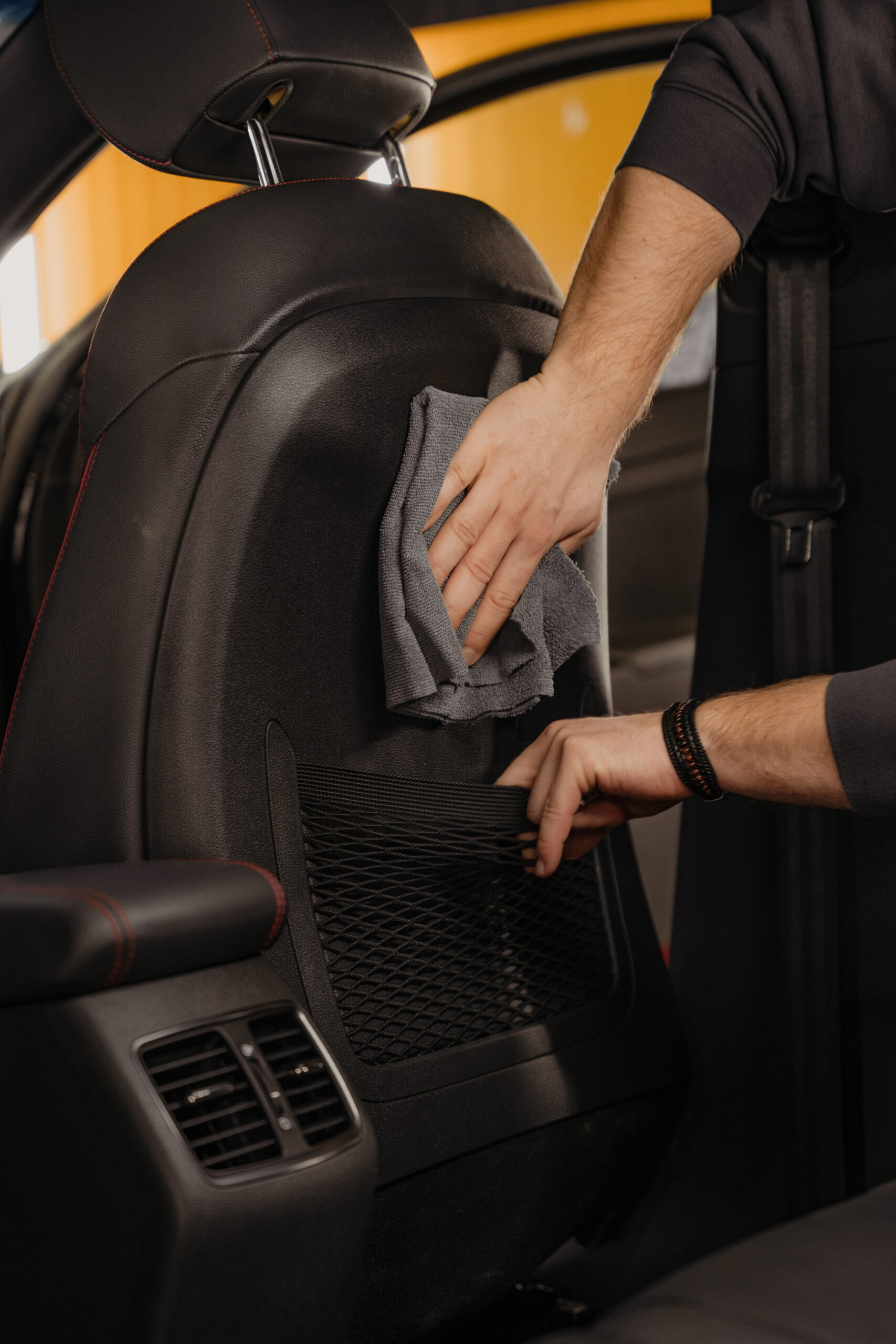 Detailing del interior del coche