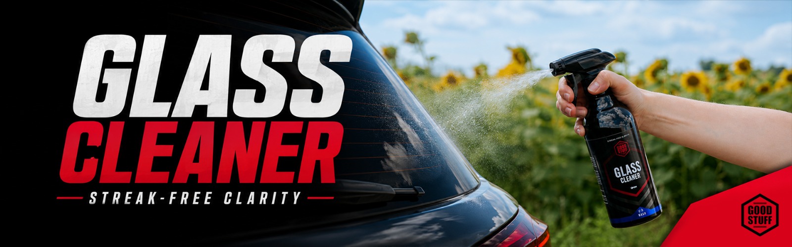 Good Stuff Glass Cleaner for streak-free automotive windows