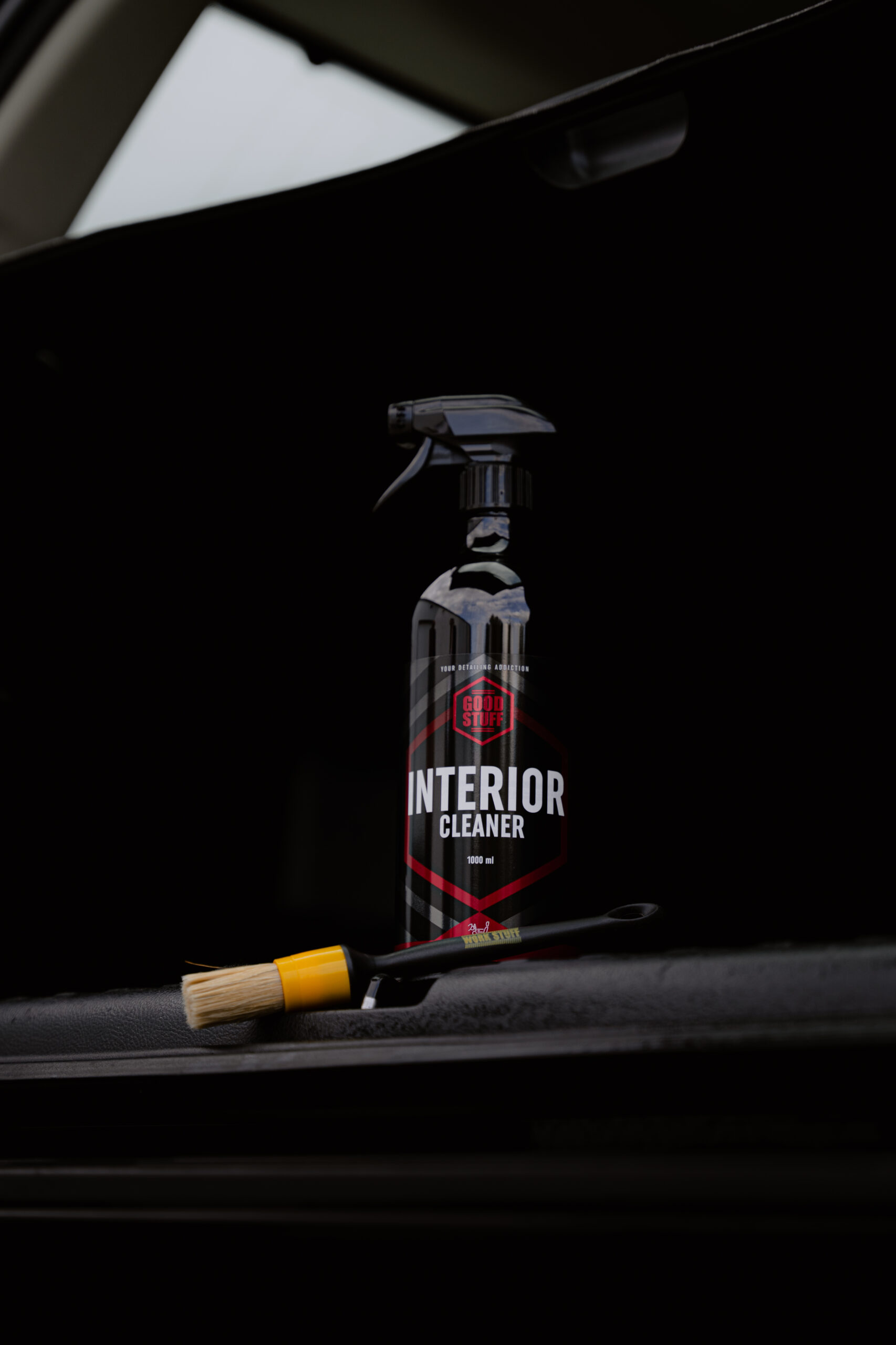 Good Stuff Interior Cleaner used for car interior detailing